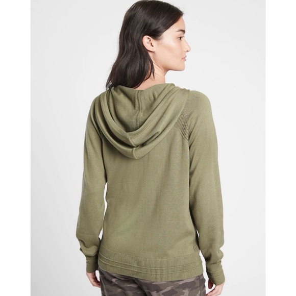 Athleta Evergreen Hoodie Sweater - Olive Green NWT SZ 1X - Picture 4 of 15